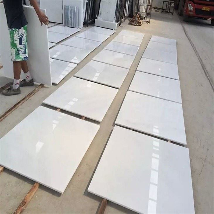 pure white marble flooring